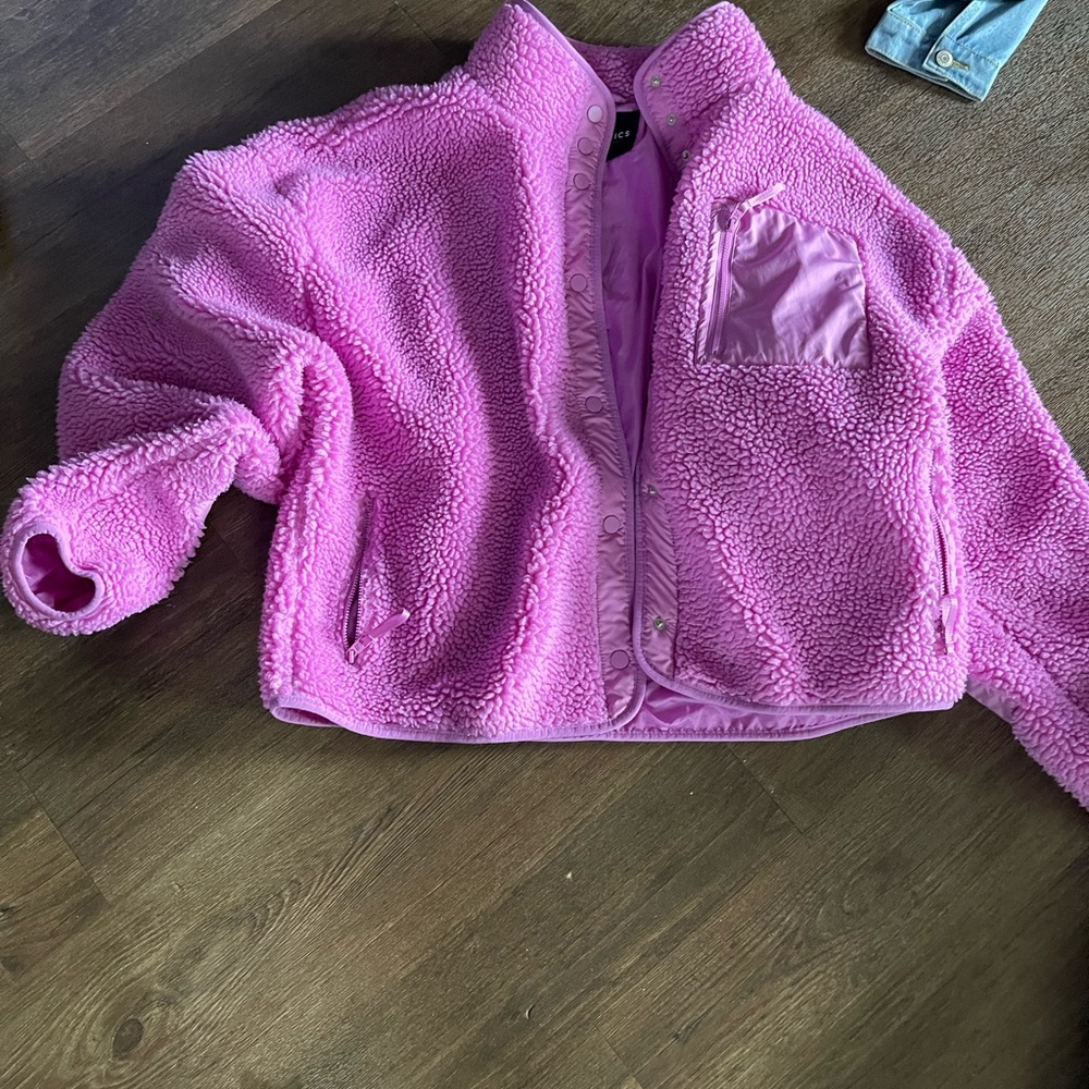 Fabletics Pink Teddy Jacket - image 1